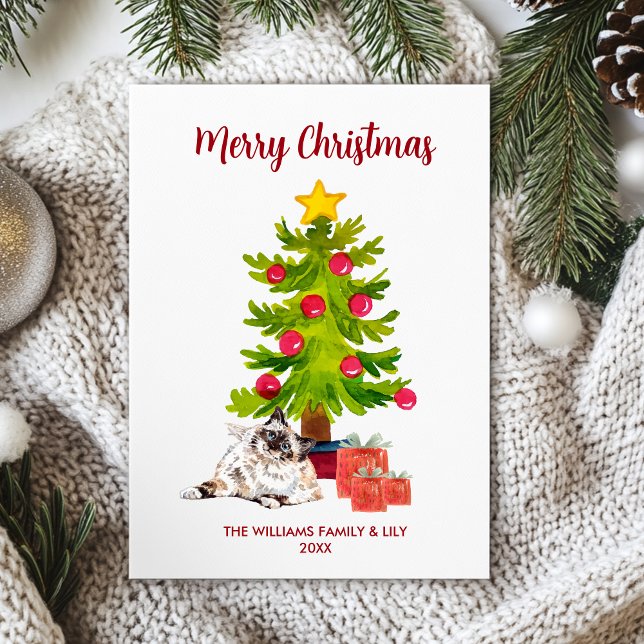 Cartes Pour Fêtes Annuelles Noël de la famille Berman Cat (Créateur téléchargé)