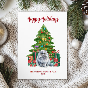 Cartes Pour Fêtes Annuelles Noël de la famille des chats perses