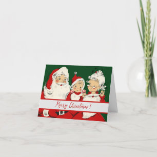 Cartes Pour Fêtes Annuelles Noël de la famille père Noël