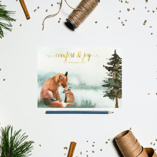 Cartes Pour Fêtes Annuelles Noël de la famille Russe Fox