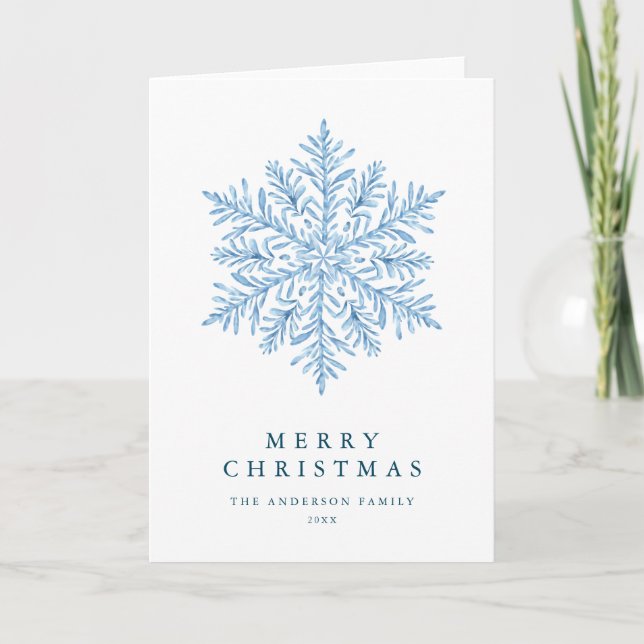 Cartes Pour Fêtes Annuelles Noël de la flocon de neige d'hiver (Devant)