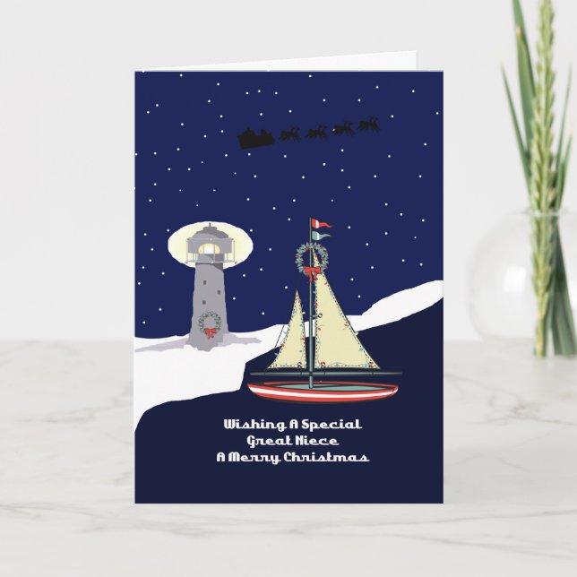 Cartes Pour Fêtes Annuelles Noël de la Grande Nièce (Devant)