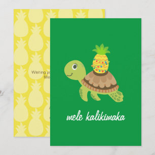 Cartes Pour Fêtes Annuelles Noël de la jolie tortue de mer