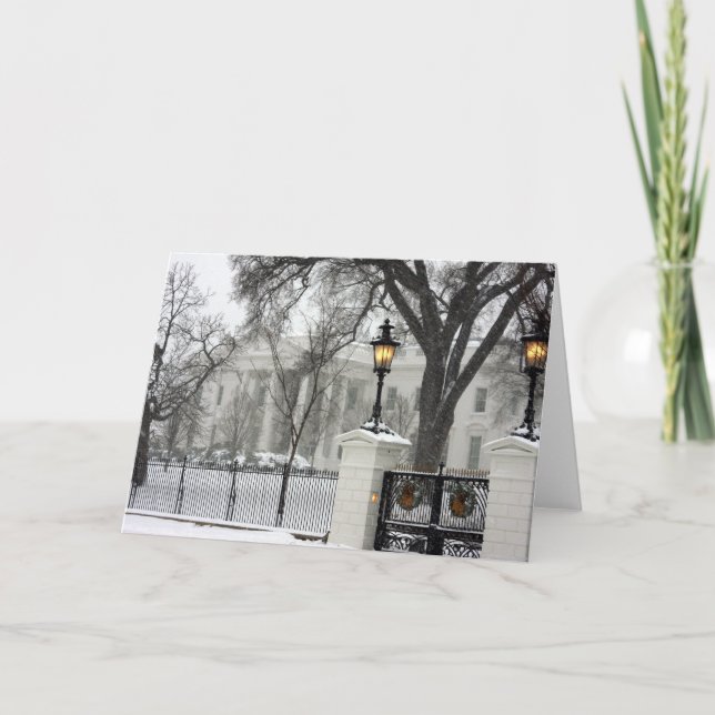 Cartes Pour Fêtes Annuelles Noël de la Maison Blanche (Devant)