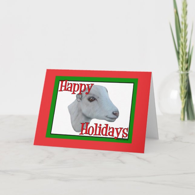 Cartes Pour Fêtes Annuelles Noël de La Mancha Chèvre (Devant)