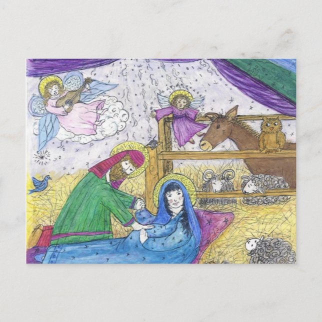 Cartes Pour Fêtes Annuelles Noël de la Nativité (Devant)