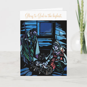 Cartes Pour Fêtes Annuelles Noël de la Nativité en verre