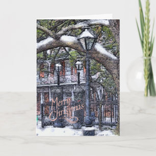 Cartes Pour Fêtes Annuelles Noël de la neige Carré de Jackson