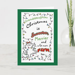 Cartes Pour Fêtes Annuelles Noël de la petite-fille est doux