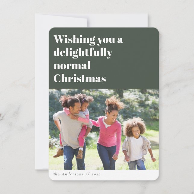 Cartes Pour Fêtes Annuelles Noël de la photo amusante (Devant)