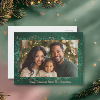 Cartes Pour Fêtes Annuelles Noël de la photo verte