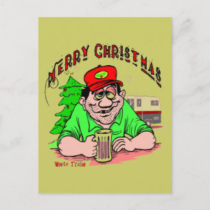 Cartes Pour Fêtes Annuelles Noël de la poubelle blanche