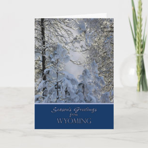 Cartes Pour Fêtes Annuelles Noël de la scène de neige du Wyoming