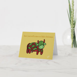 Cartes Pour Fêtes Annuelles Noël de la vache caricature