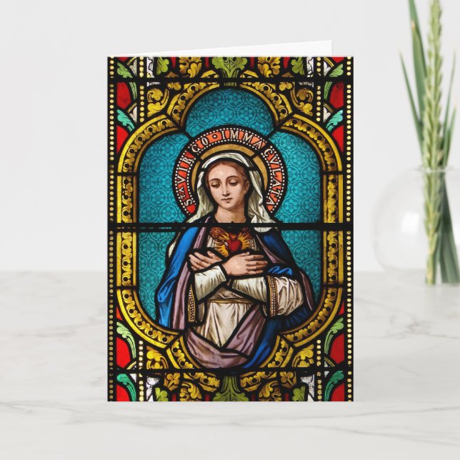 Cartes Pour Fêtes Annuelles Noël de la Vierge Marie (Devant)