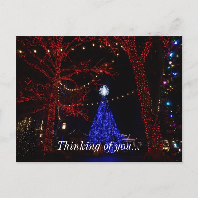 Cartes Pour Fêtes Annuelles Noël de la ville en argent (Devant)