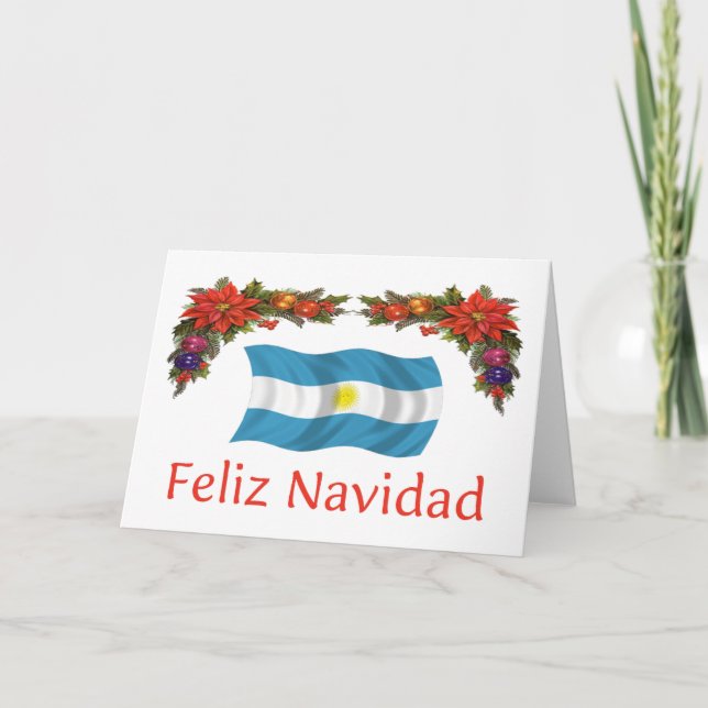 Cartes Pour Fêtes Annuelles Noël de l'Argentine (Devant)