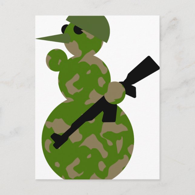 Cartes Pour Fêtes Annuelles noël de l'armée de neige (Devant)