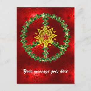 Cartes Pour Fêtes Annuelles Noël de l'étoile de la paix