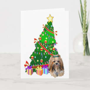 Cartes Pour Fêtes Annuelles Noël de Lhassa Apso