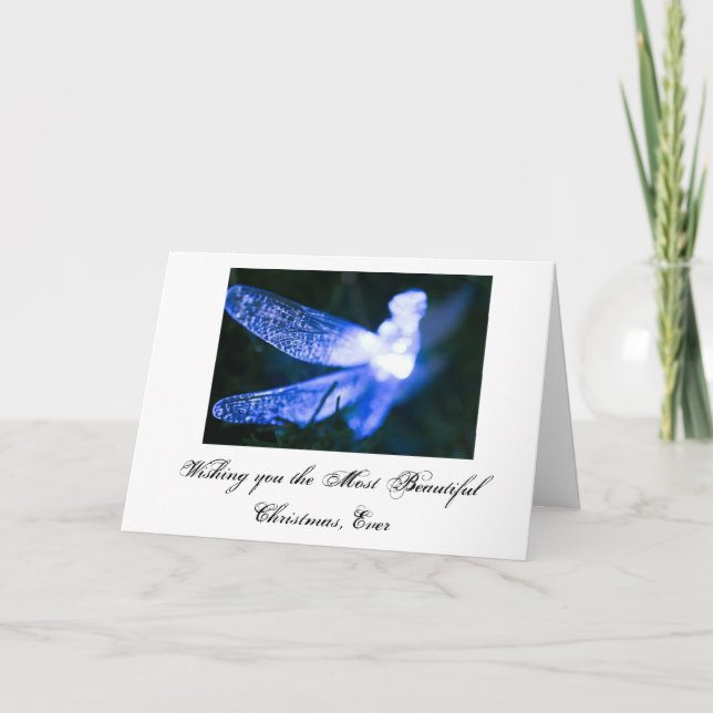 Cartes Pour Fêtes Annuelles Noël de libellule… (Devant)