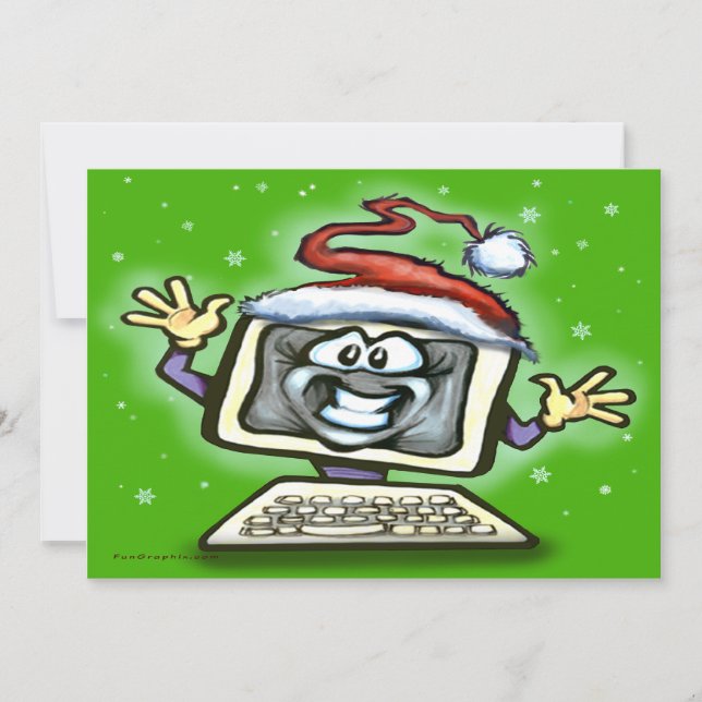 Cartes Pour Fêtes Annuelles Noël de l'ordinateur (Devant)