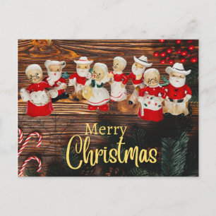Cartes Pour Fêtes Annuelles Noël de l'Ouest Père Noël Cowboy Mme Claus