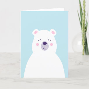 Cartes Pour Fêtes Annuelles Noël de l'ours blanc mignon