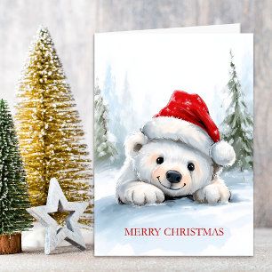 Cartes Pour Fêtes Annuelles Noël de l'ours polaire