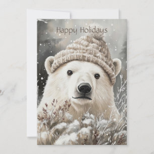 Cartes Pour Fêtes Annuelles Noël de l'ours polaire