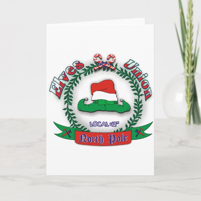 Cartes Pour Fêtes Annuelles Noël de l'Union des elfes (Devant)