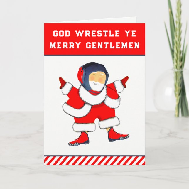 Cartes Pour Fêtes Annuelles Noël de lutte (Devant)