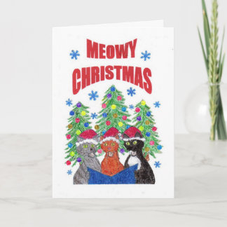 CARTES POUR FÊTES ANNUELLES NOËL DE MEOWY