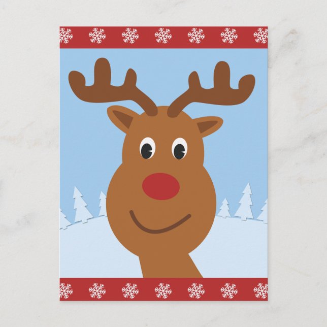Cartes Pour Fêtes Annuelles Noël de mignonne Reindeer (Devant)