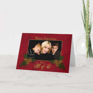 Cartes Pour Fêtes Annuelles Noël de nous tous - Insertion photo - Rouge