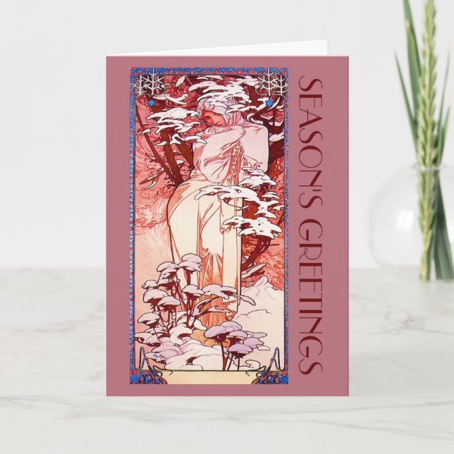 Cartes Pour Fêtes Annuelles Noël de Nouveau d'art (Devant)