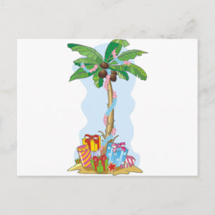 Cartes Pour Fêtes Annuelles Noël de palmier avec des cadeaux