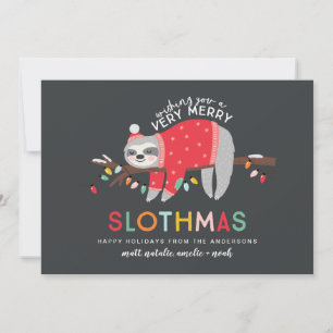 Cartes Pour Fêtes Annuelles noël de paresse coloré