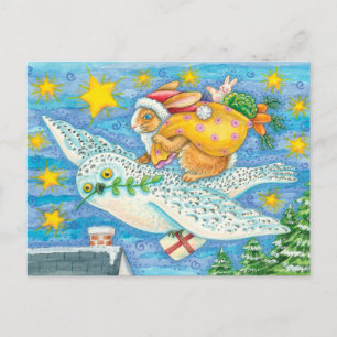 Cartes Pour Fêtes Annuelles Noël de Père Noël Bunny