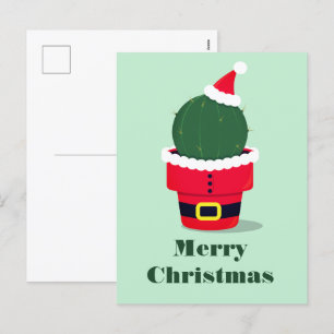 Cartes Pour Fêtes Annuelles Noël de père Noël Cactus