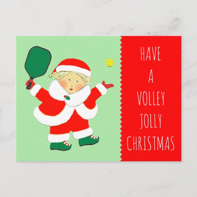 Cartes Pour Fêtes Annuelles Noël de Pickball (Devant)