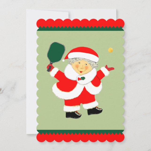 Cartes Pour Fêtes Annuelles Noël de Pickball (Devant)
