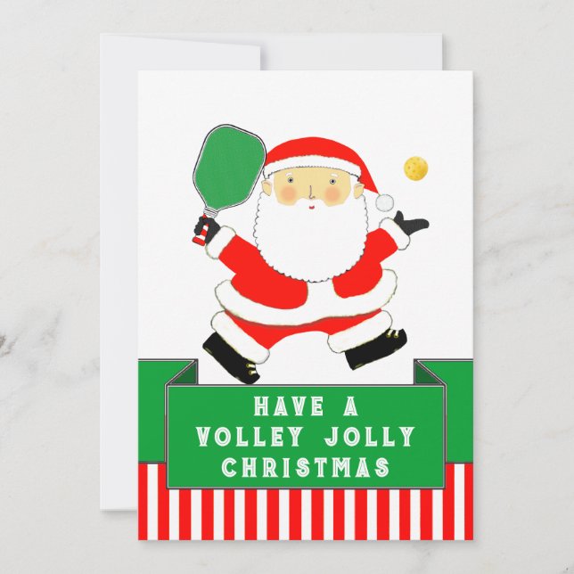 Cartes Pour Fêtes Annuelles Noël de Pickball (Devant)