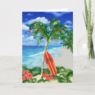 Cartes Pour Fêtes Annuelles Noël de plage