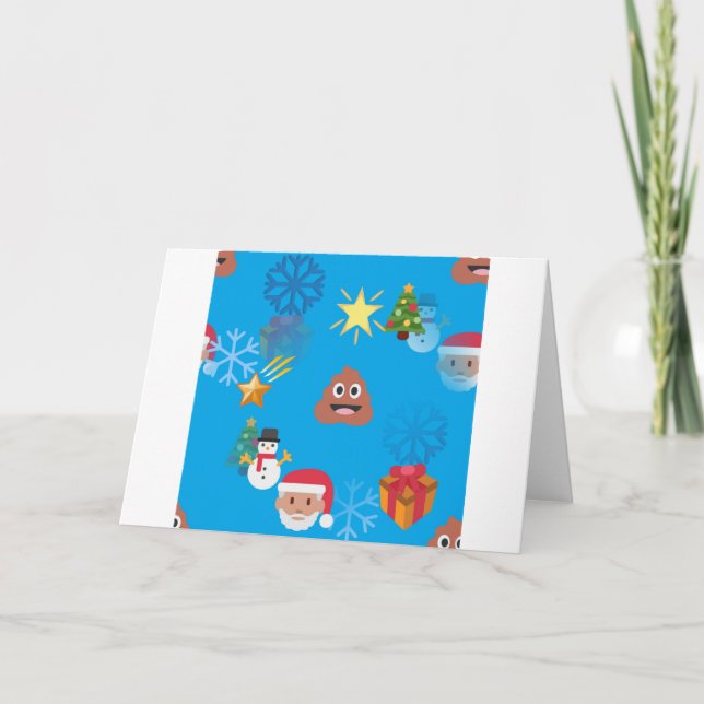 Cartes Pour Fêtes Annuelles noël de poop émoji (Devant)
