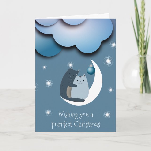 Cartes Pour Fêtes Annuelles Noël de Purrfect (Devant)
