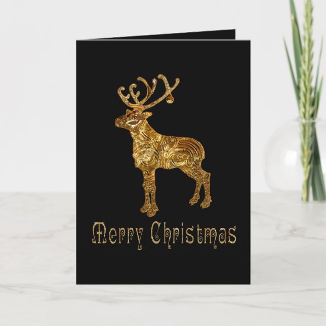 Cartes Pour Fêtes Annuelles Noël de renne (Devant)