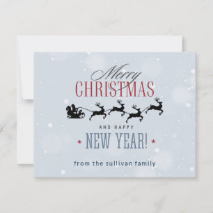 Cartes Pour Fêtes Annuelles Noël de Santa and his Flying