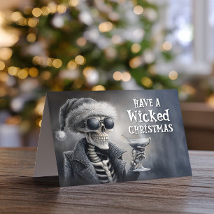 Cartes Pour Fêtes Annuelles Noël de squelette méchant