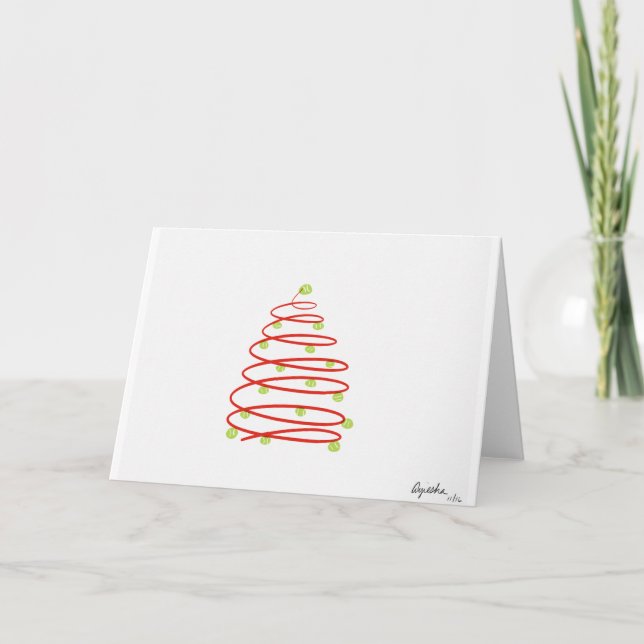 Cartes Pour Fêtes Annuelles Noël de tennis (Devant)